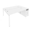 Рабочая станция с опорной тумбой Metal System Б.РС-СТП-2.4 Белый_17
