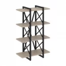 Стеллаж на регулируемых опорах - 4 полки LOFT VR.L-MST.O-4.4V Металл белый Тиквуд светлый_17