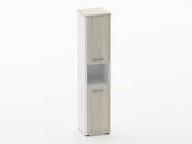 Шкаф 4 узкий закрытый Deka 10.19.12Пр Туя/Белый_40