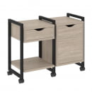 Тумба на колесных опорах наборная. Вариант №3 LOFT VR.L-TN-3.K Металл черный Дуб Аттик_7