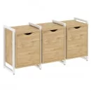 Тумба на регулируемых опорах наборная. Вариант №5 LOFT VR.L-TN-5.O Металл белый Тиквуд светлый_10