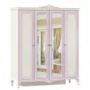 Шкаф четырехстворчатый с 2 зеркалами Маркиза ЛД 517.114.000 Алебастр_3