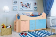 Уголок школьника Юниор-12.2 МДФ матовый Дуб молочный/Розовый металлик/Голубой металлик_1