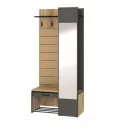 Прихожая Ольга-Лофт 2 Дуб Крафт золотой Темно-серый_3