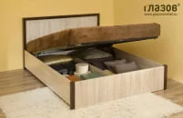 Кровать с подъемным механизмом (1600) BAUHAUS 2.2 Дуб Сонома/Орех шоколадный(спальня)_3