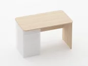 Стол прямой под встроенную тумбу Glassy 1.101.12Л Дуб молочный_4