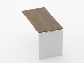 Брифинг-приставка для стола на ЛДСП опорах Deka 75.10.12 Дуб Верцаска/Белый_2