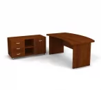 Стол руководителя с тумбой Танго СТ9-R16R + ТВ9-04R Орех_10
