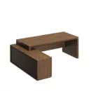 Стол руководителя левый на опорной тумбе VELAR ВЛ 138 ДТ Дуб табачный_4