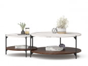 Комплект журнальных столов Вилена Орех/Монте Белый_0