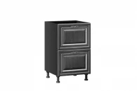 Тумба кухонная 500 с 2 ящиками ЛЮКС (4) Италия ЛД 275.896.000 Черный Дуб темный_16