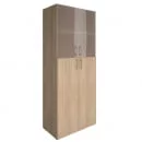 Шкаф книжный со стеклом без топа YALTA LT-ST 1.7	Снежная Патина_12