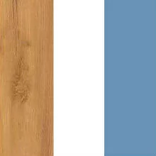 Дуб Золотой/Белый/Капри синий
