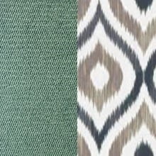 Лекко Тиал (сине-зеленый)/Фибра Геометрия 18 бежевый