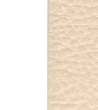 Белый матовый/Кожзам бежевый