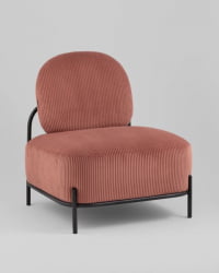 Кресло Стоун К велюр рельефный коралловый