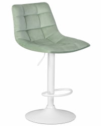 Стул барный ДОБРИН ТАИЛОР ВХИТЕ (пудрово-мятный велюр (МДЖ9-87)) 2 шт / DOBRIN TAILOR WHITE (MJ9-87))