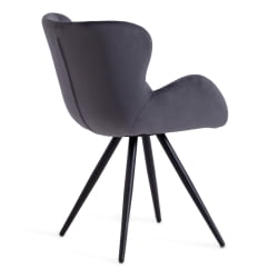 Кресло BOEING ( mod. 9120) металл/вельвет, 42x58x84.5x47см, серый (HLR 21)/черный