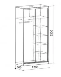 Детский шкаф для одежды Рио-5 Дуб сонома