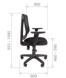 Кресло офисное CHAIRMAN 626 Черный Черная сетка