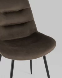 Стул Остин велюр Темно-коричневый