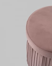 Пуф складной с ящиком Store Round пыльно-розовый