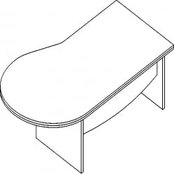 Стол для руководителя Л.У-21 Орех