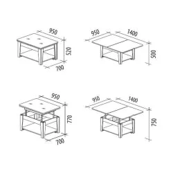 Стол журнальный Агат 32.10 Астрид-Ваниль