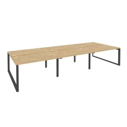 Рабочая станция на О-образном м/к ОНИКС О.МО-Д.РС-6.3.8 Тиквуд Светлый/Антрацит / ONIX O.MO-D.RS-6.3.8