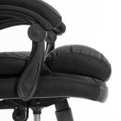 Кресло руководителя Chief metalBL кож/зам/ткань, черный/черный стеганный/черный, 36-6/36-6/TW-11