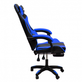 Кресло 1209-1 KINGQUEEN, цвет черный/синий, 1209-1-black-blue-mass