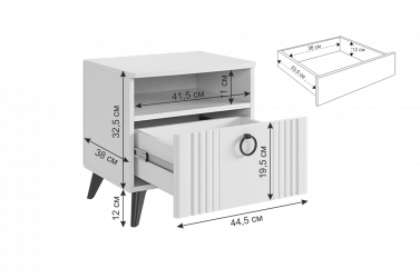 Тумба прикроватная Ева TE-01