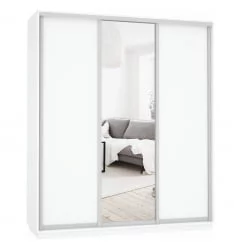 Шкаф-купе трехдверный Экспресс Медиум-1 1800х2200h Белый снег