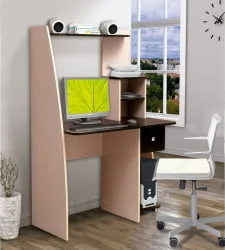 Письменный стол с ящиками компьютерный №10 Дуб молочный/Венге