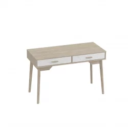 Стол письменный Калгари 07 Дуб натуральный светлый-белый матовый