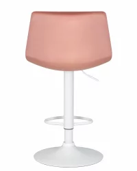 Стул барный DOBRIN TAILOR WHITE Пудрово-розовый велюр MJ9-32