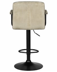 Стул барный DOBRIN KRUGER ARM BLACK (бежевый вельвет (LAR-E2041-04))