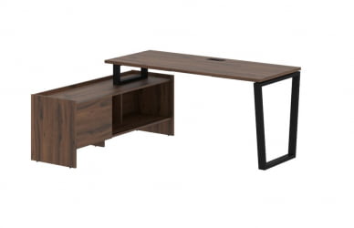 Стол с тумбой EDIS EVCT 17614 Дуб Денвер темный Черный