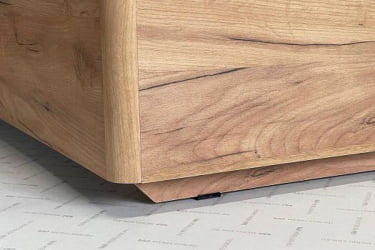 Кровать с подъемным механизмом 160х200 см Адам MSA-06 дуб крафт золотой/белоснежный (экокожа)