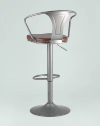 Стул барный TOLIX ARMS SOFT Серебристый
