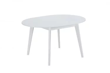 Раздвижной овальный стол Rondo 100-135 Белый
