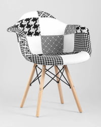 Кресло Еамес в стиле пэчворк Черно-белое / Eames
