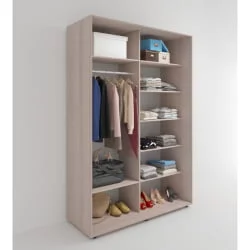 Шкаф-купе 2-х дверный Акцент-Лайт 3 1000х600 Ясень шимо светлый