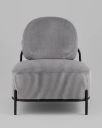 Кресло Стоун К велюр рельефный светло-серый