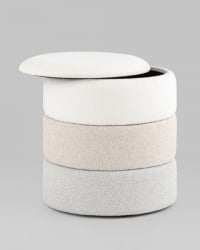 Пуф с ящиком Hive XS букле бежевый