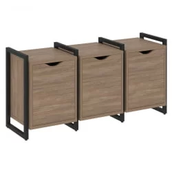 Тумба на регулируемых опорах наборная. Вариант №5 LOFT VR.L-TN-5.O Металл черный Дуб Аризона