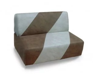 Диван двухместный без подлокотников Лабиринт 152 Бежевый/Коричневый (ткань)