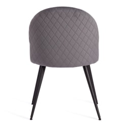 Стул MONRO (mod. 5144) металл/вельвет, 51x56x84 см, серый (HLR 21)/черный