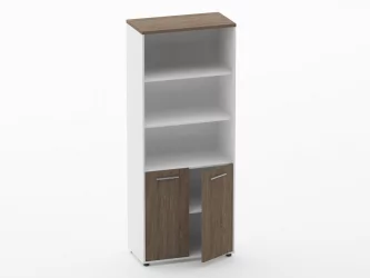 Шкаф 4 широкий верх открытый, низ закрытый Дека 10.19.111 Дуб Верцаска/Белый / Deka
