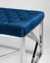Банкетка АРТ ДЕКО велюр Синий